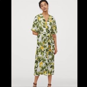 H&M Lemon Printed Midi - Maxi Dress